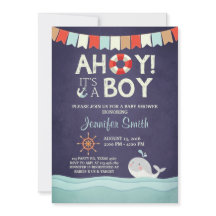 アホイそれが男の子シャワー招待状海 航海の