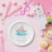 アホイそれはベビー船の動物の帆船の赤ちゃんシャワーだ ペーパープレート (パーティー)