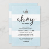 アホイそれは男の子の赤ちゃんシャワー招待状 招待状 (正面/裏面)