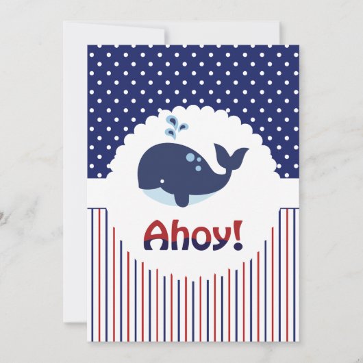 アホイそれは男の子の赤ちゃんシャワー招待状 招待状 (正面)