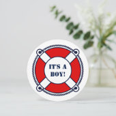 アホイそれは男の子の赤ん航海のだシャワーパーティー招待状 招待状 (スタンド正面)