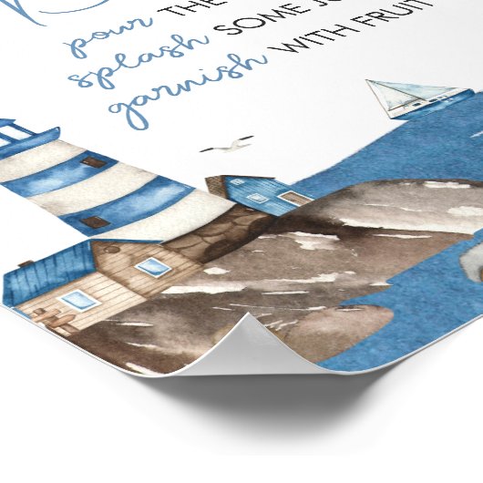 アホイそれは男の子の赤航海のちゃんシャワー母さバー ポスター (角)