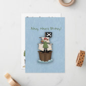 アホイアマテイありがとうご注意 ノートカード (正面/裏面インサイチュ)