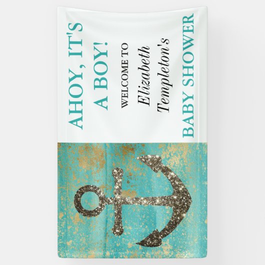 アホイイッツアボーイ航海のいかり海ベビー 横断幕 (縦)