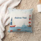 アホイイットアボーイ航海の子供部屋装飾用クッション クッション (ブランケット)