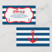 アホイオムツラッフル航海のチケット、ブルー、レッド エンクロージャーカード (正面/裏面)