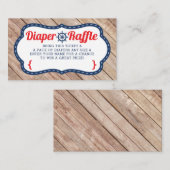 アホイオムツラッフル航海のチケット、ブルー、レッド エンクロージャーカード (正面/裏面)