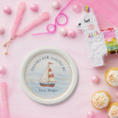 アホイサイ航海のルボート誕生日 | 青と赤 ペーパープレート (パーティー)