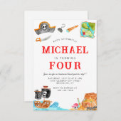 アホイシプマイズトレジャー狩り船舶海賊団誕生日 ノートカード (正面/裏面)