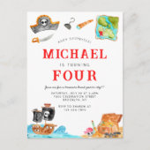 アホイシプマイズトレジャー狩り船舶海賊団誕生日 ポストカード (正面)