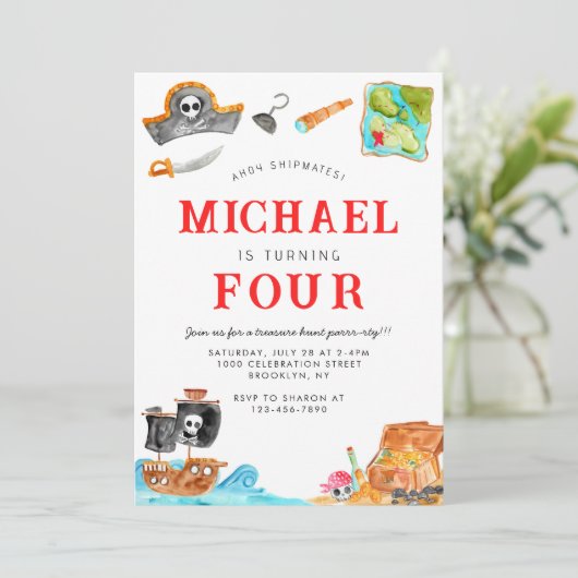 アホイシプマイズトレジャー狩り船舶海賊団誕生日 招待状 (スタンド正面)