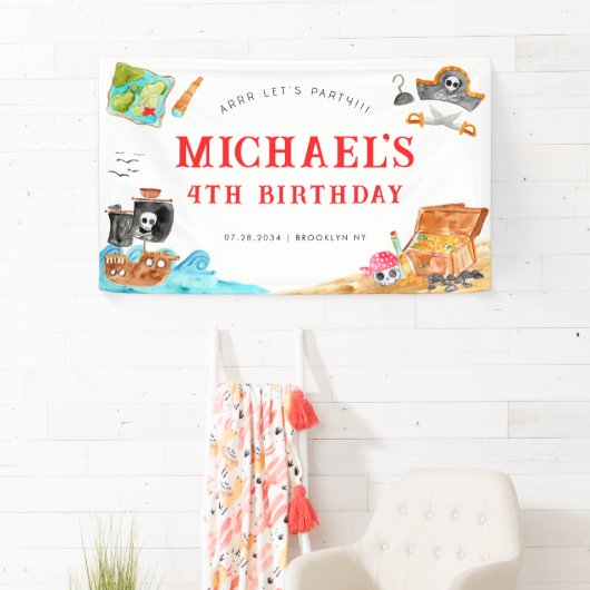 アホイシプマイズトレジャー狩り船舶海賊団誕生日 横断幕 (インサイチュ)