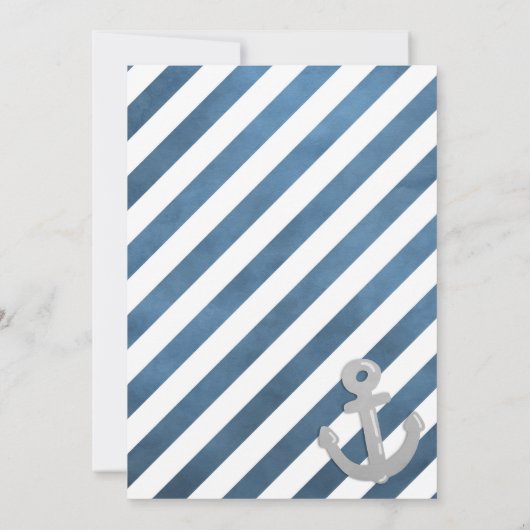 アホイセーラー航海のキュートボート誕生日招待状 招待状 (裏面)