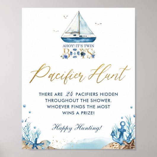 アホイツインボーイズ航海のベビーシャワーおしゃぶり狩り ポスター (正面)
