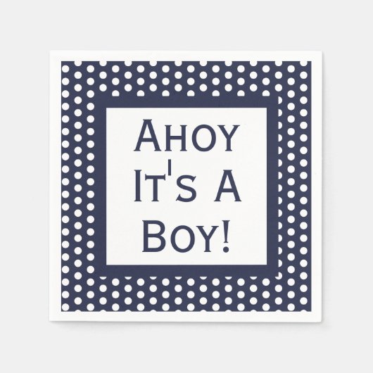 アホイティッツアボーイ水玉模様 スタンダードカクテルナプキン (正面)