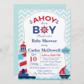 アホイティットアボーイベビーシャワー招待状 招待状 (正面/裏面)