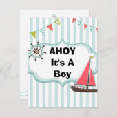 アホイティットアボーイベビーシャ航海のワー招待状 招待状 (正面/裏面)