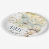 アホイパイレーツアドベンチャーフォー誕生日 ペーパープレート (アングル)