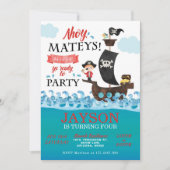 アホイパイレーツ誕生日 招待状 (正面)