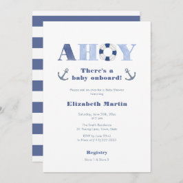 アホイベビーオンボードボーイ航海のベビーシャワー 招待状