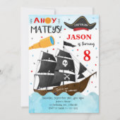 アホイマテイズパイレーツ誕生日招待状 招待状 (正面)