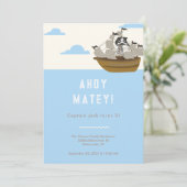 アホイマテイパイレーツをテーマにした誕生日 招待状 (スタンド正面)