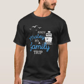 アホイマテイ家族旅行だおもしろい Tシャツ (正面)
