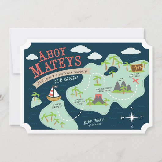 アホイマテイ誕生日招待状 招待状 (正面)