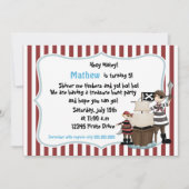 アホイマテイ-ピレート誕生日パーティーの招待状-r n w 招待状 (正面)