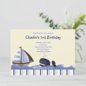 アホイメイトブルークジラ誕生日5x7 航海の 招待状 (スタンド正面)