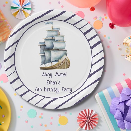 アホイメイト航海の子供の誕生日 ペーパープレート