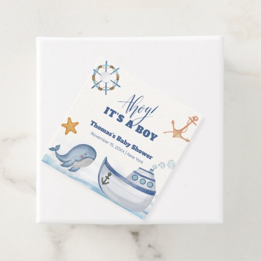 アホイモダンボーイ帆船ベイビーシャワー フェイバータグ (インサイチュ)