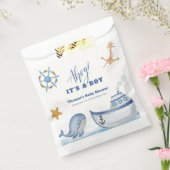 アホイモダンボーイ帆船ベイビーシャワー フェイバーバッグ (封をした状態)