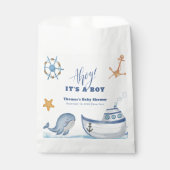 アホイモダンボーイ帆船ベイビーシャワー フェイバーバッグ (正面)