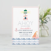 アホイライトハウス航海のピンクガール誕生日 招待状 (スタンド正面)