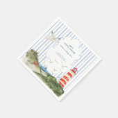 アホイリトルセーラー航海のベビーシャワー スタンダードカクテルナプキン (角)