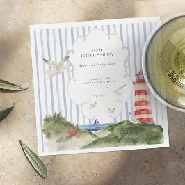 アホイリトルセーラー航海のベビーシャワー スタンダードカクテルナプキン