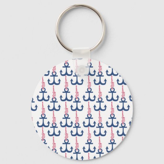 アホイヴィンテージいかりパターン。 キーホルダー (正面)