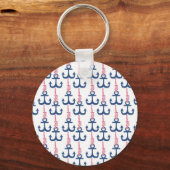 アホイヴィンテージいかりパターン。 キーホルダー (正面)