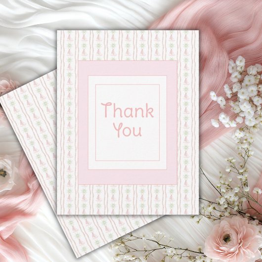 アホイ女の子のピンク航海の色 サンキューカード