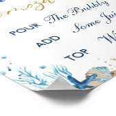 アホイ男の子の赤ちゃん航海のシャワー桃佐バー ポスター (角)