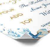 アホイ男の子の赤ちゃん航海のシャワー桃佐バー ポスター (角)