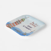 アホイ航海のキッズ水彩誕生日 ペーパープレート (傾斜あり)