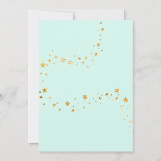 アホイ航海のグリーンと金ゴールドボート誕生日パーティー 招待状 (裏面)