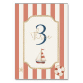 アホイ航海のシルボート | ロープとストライプ テーブルナンバー (裏面)