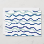 アホイ航海のセーラーボートブルー赤1歳 招待状 (裏面)