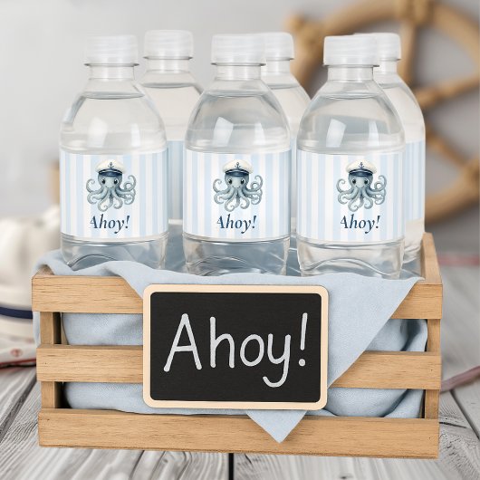アホイ航海のタコ | 海誕生日 ペットボトルラベル