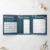 アホイ航海のライトハウス船シーボーイズ最初のパーティー 三つ折り招待状 (内部)