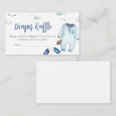 アホイ航海の赤ちゃんシャワーおむつラッフル エンクロージャーカード (正面/裏面)