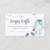 アホイ航海の赤ちゃんシャワーおむつラッフル エンクロージャーカード (正面)